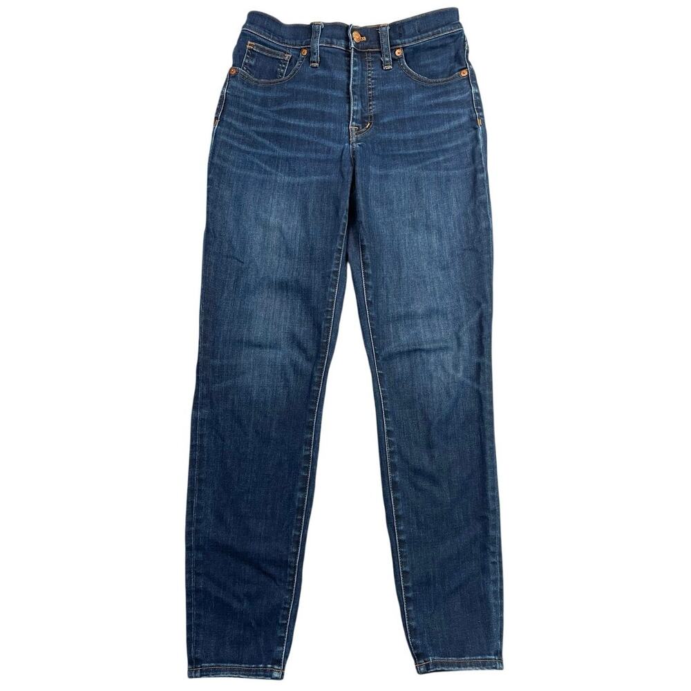 Madewell 9” High Rise Skinny Jeans Dark Wash Stretch Denim Minimalist - 28